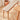 Elegant Light Brown Cherry Wood Stool with Cotton - Linen Upholstery fcp - 1286MUTUKISPACE