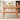 Elegant Light Brown Cherry Wood Stool with Cotton - Linen Upholstery fcp - 1286MUTUKISPACE