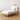 Luxurious White & Gray Sofa with Cotton - Linen Blend and Cherry Wood Accents fcp - 1287MUTUKISPACE