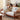 Elegant White Sofa with Green and Light Brown Accents on Cherry and Ash Wood Frame – Cotton - Linen Blend Upholstery fcp - 1292MUTUKISPACE