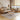 Modern Multi - Color Sofa with Faux Leather and Oak Wood Accents - Beige, Yellow, Gray, Blue, Green, Light Brown fcp - 1293MUTUKISPACE