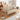Modern Multi - Color Sofa with Faux Leather and Oak Wood Accents - Beige, Yellow, Gray, Blue, Green, Light Brown fcp - 1293MUTUKISPACE