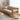 Modern Multi - Color Sofa with Faux Leather and Oak Wood Accents - Beige, Yellow, Gray, Blue, Green, Light Brown fcp - 1293MUTUKISPACE