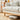 Luxury Goose Down Sofa with Light Gray Cotton and Beige Faux Leather Accents, Cherry Wood Frame fcp - 1298MUTUKISPACE