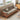Elegant Cotton - Linen Sofa in White, Light Brown, and Gray with Cherry and Ash Wood Accents fcp - 1299MUTUKISPACE