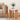 Elegant White Ash Wood & Stone Coffee Table – Perfect for Modern Interiors fcp - 1312MUTUKISPACE