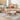 Elegant White Ash Wood & Stone Coffee Table – Perfect for Modern Interiors fcp - 1312MUTUKISPACE