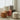 Chic Light Gray Cotton - Linen & Beige Brown Faux Leather Stool - Cozy White Sheep Boa & Pink Cotton - Linen Seat fcp - 1313MUTUKISPACE