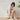 Chic Light Gray Cotton - Linen & Beige Brown Faux Leather Stool - Cozy White Sheep Boa & Pink Cotton - Linen Seat fcp - 1313MUTUKISPACE