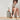 Chic Light Gray Cotton - Linen & Beige Brown Faux Leather Stool - Cozy White Sheep Boa & Pink Cotton - Linen Seat fcp - 1313MUTUKISPACE