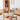 Elegant Natural Cherry Wood and Rattan Coffee Table - Handcrafted Accent Furniture fcp - 1320MUTUKISPACE