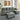 Sectional 3 - Seaters Sofa ,Double - sided multi - functional footstool, storage mat , Non - slip leg, two pillows, Velvet, Light greyMUTUKISPACE