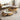 Elegant White & Brown Coffee Table with Natural Wood and Sintered Stone Finish fjnl - 1585MUTUKISPACE