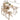 Elegant Ash Wood Table in White and Natural Brown Finish fjnl - 1589MUTUKISPACE