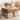 Elegant White and Brown Sintered Stone Coffee Table with Cotton and Linen Finish fjnl - 1591MUTUKISPACE