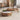 Elegant White & Brown Solid Wood Coffee Table - Natural Finish fjnl - 1593MUTUKISPACE