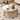 Elegant White and Brown Coffee Table with Natural Wood and Sintered Stone Top fjnl - 1599MUTUKISPACE