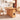 Elegant Natural Wood Dining Table - Brown Ash & Oak Wood with Glass and Rattan Accents fjnl - 1605MUTUKISPACE
