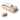 Beige Solid Wood Sofa with Plush Latex and Down Blend in Luxurious Leathaire Finish fjnl - 1606MUTUKISPACE