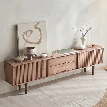 Mid - Century Modern TV Stand – Elegant Wooden Design for Contemporary Spaces fls - 5336MUTUKISPACE