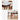 Elegant Brown Frame Table with Natural Sintered Stone and Glass Top, Ash Wood Design fmbs - 010MUTUKISPACE