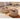 Walnut Wood top and Beige Round Coffee Table – Modern Accent for Stylish Living Room fme - 3127MUTUKISPACE