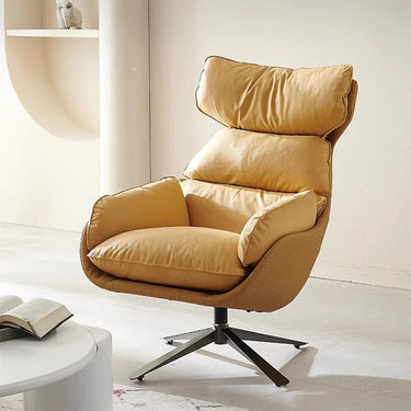 Modern Faux Leather Swivel Lounge Chair – Chic and Comfortable Accent for Living Rooms fme - 3139MUTUKISPACE