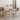Elegant Natural Sintered Stone Dining Table with Ash Wood Finish fnl - 266MUTUKISPACE
