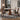 Elegant Brown Sintered Stone Dining Table with Solid Wood Base fnl - 279MUTUKISPACE
