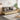 Modern Cotton - Linen Sofabed in Elegant Green & Neutral Shades with Ash Wood Frame fnm - 956MUTUKISPACE