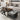Modern Sintered Stone & Metal Coffee Table with PU Leather and Particle Board - Gray & White frg - 504MUTUKISPACE