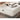 Modern Sintered Stone & Metal Coffee Table with PU Leather and Particle Board - Gray & White frg - 504MUTUKISPACE