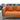 Modern Orange & Gray Faux Leather Sofa with Pine Wood Frame fsj - 1030MUTUKISPACE