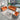 Modern Orange & Gray Faux Leather Sofa with Pine Wood Frame fsj - 1030MUTUKISPACE