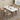 Stylish White Sintered Stone Table with Ash Wood Multi - Layer Board Top fsm - 310MUTUKISPACE