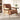 Sofabed in Orange and Blue Light Beige with Oak Wood and Leathaire Finish – Modern Comfort and Style fsq - 1414MUTUKISPACE
