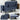 Stylish Leathaire Sofabed in Blue, Orange, and Gray for Modern Living Rooms fsq - 1422MUTUKISPACE