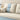 Stylish Cotton - Linen Sofabed in Vibrant Orange Beige with Light Blue, Dark Green, Gray, Yellow, and Brown Accents fsx - 1007MUTUKISPACE