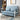 Stylish Solid Wood Sofabed - Khaki, White & Light Blue Cotton - Linen Blend fsx - 997MUTUKISPACE