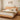 Natural Beech Wood Bed Frame with Metal Accents - Stylish and Durable Bedroom Furniture fxgmz - 586MUTUKISPACE