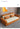 Stylish Multi - Color Techno Fabric Sofa Bed - Orange, Brown, Blue, Green, Black & Gray with Wood Accents fxgz - 291MUTUKISPACE