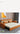Stylish Multi - Color Techno Fabric Sofa Bed - Orange, Brown, Blue, Green, Black & Gray with Wood Accents fxgz - 291MUTUKISPACE