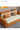 Stylish Multi - Color Techno Fabric Sofa Bed - Orange, Brown, Blue, Green, Black & Gray with Wood Accents fxgz - 291MUTUKISPACE