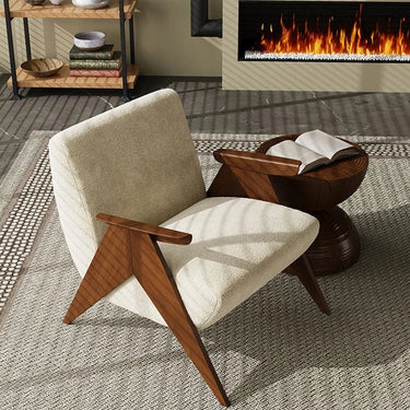 Chenille Sofa Chair with Ash Wood Frame – Comfortable Accent for Modern Homes fxmj - 3052MUTUKISPACE