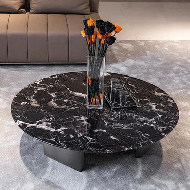 Marble Coffee Table with Steel Base – Multi - Layer Modern Design fyeyj - 5211MUTUKISPACE