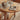 Stylish Light Oak Wood Tea Table with Metal and Nylon Accents - Natural Brown Finish fyg - 666MUTUKISPACE
