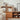 Elegant Cherry Wood Cabinet with Metal Accents and Glass Doors - Natural Finish fyg - 671MUTUKISPACE