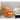 Modern Nano Leather Sofa with Orange - Green Accent and Metal Frame fykl - 434MUTUKISPACE