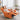 Stylish Techno Fabric Sofa - Vibrant Orange, Blue & Gray with Durable Metal Frame fykl - 441MUTUKISPACE