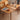 Elegant Natural Wood Table with Cherry Finish and Sleek Metal Accents fyx - 835MUTUKISPACE